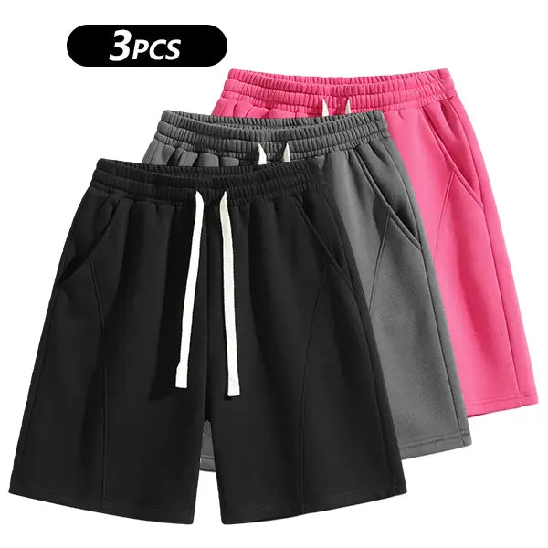 Men's Casual Cotton Shorts Ideal for Workouts, Jogging, and Everyday Lounging at Home. Soft against the Skin with Moisture-Wicking Properties. Features a High-Stretch Drawstring Waistband for Adjustable Fit. Relaxed Straight-Leg Silhouette