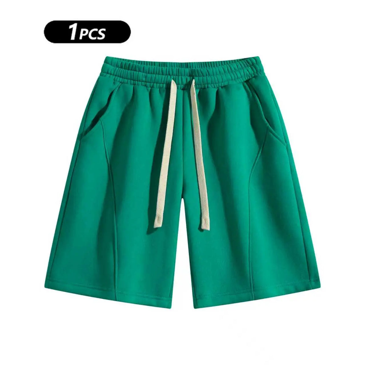 Men's Casual Cotton Shorts Ideal for Workouts, Jogging, and Everyday Lounging at Home. Soft against the Skin with Moisture-Wicking Properties. Features a High-Stretch Drawstring Waistband for Adjustable Fit. Relaxed Straight-Leg Silhouette