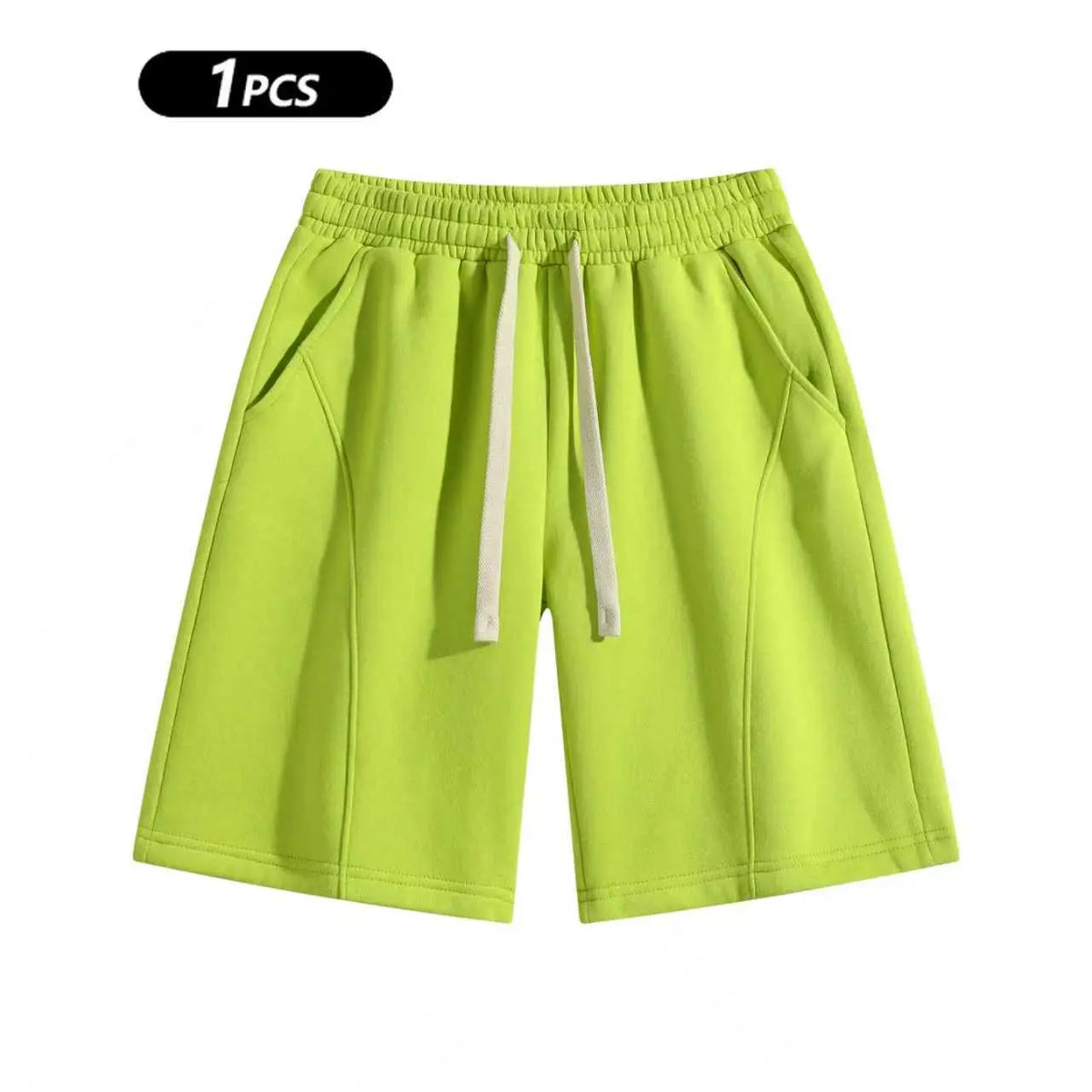 Men's Casual Cotton Shorts Ideal for Workouts, Jogging, and Everyday Lounging at Home. Soft against the Skin with Moisture-Wicking Properties. Features a High-Stretch Drawstring Waistband for Adjustable Fit. Relaxed Straight-Leg Silhouette