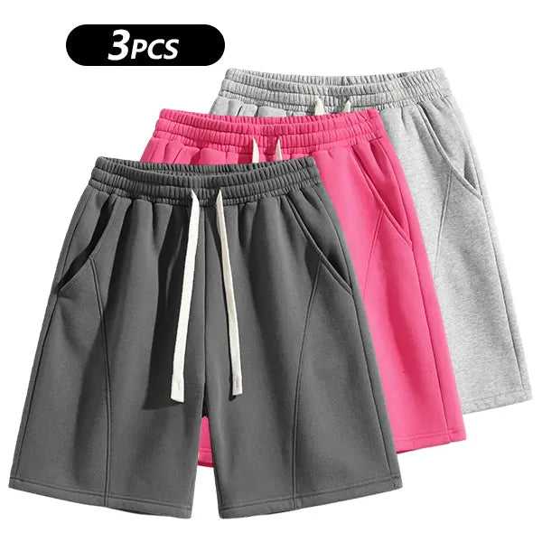 Men's Casual Cotton Shorts Ideal for Workouts, Jogging, and Everyday Lounging at Home. Soft against the Skin with Moisture-Wicking Properties. Features a High-Stretch Drawstring Waistband for Adjustable Fit. Relaxed Straight-Leg Silhouette