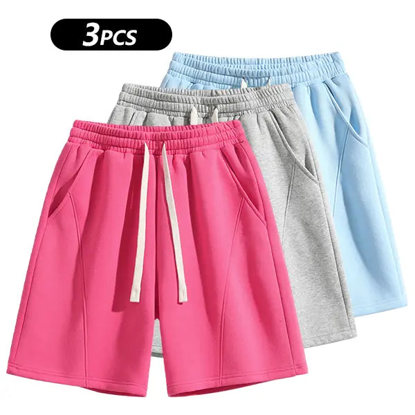 Men's Casual Cotton Shorts Ideal for Workouts, Jogging, and Everyday Lounging at Home. Soft against the Skin with Moisture-Wicking Properties. Features a High-Stretch Drawstring Waistband for Adjustable Fit. Relaxed Straight-Leg Silhouette