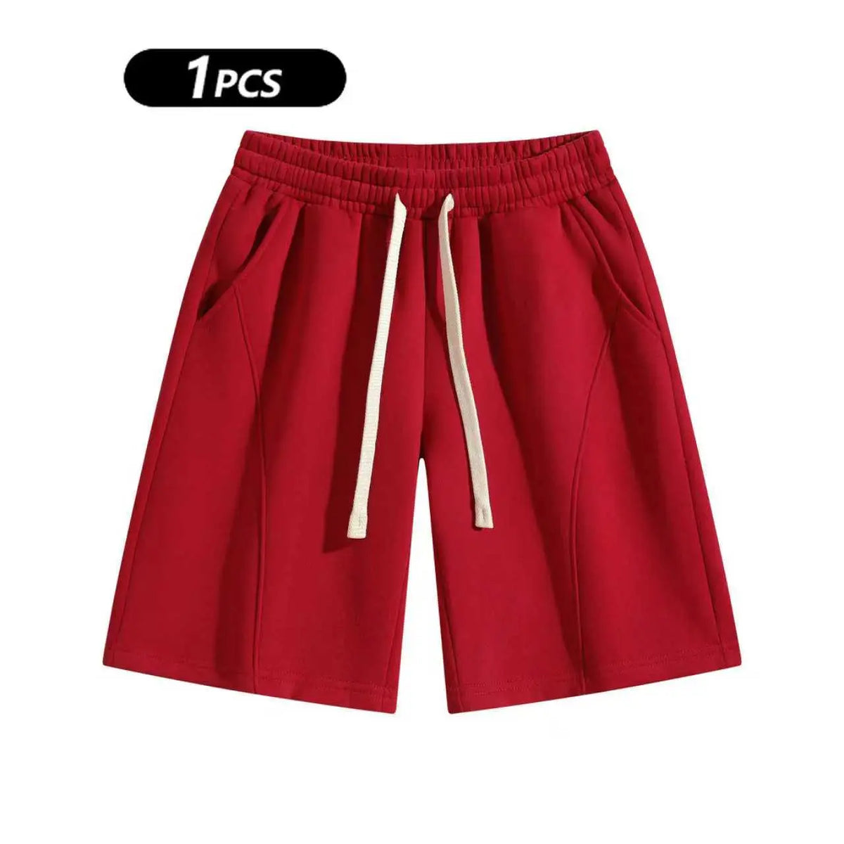 Men's Casual Cotton Shorts Ideal for Workouts, Jogging, and Everyday Lounging at Home. Soft against the Skin with Moisture-Wicking Properties. Features a High-Stretch Drawstring Waistband for Adjustable Fit. Relaxed Straight-Leg Silhouette