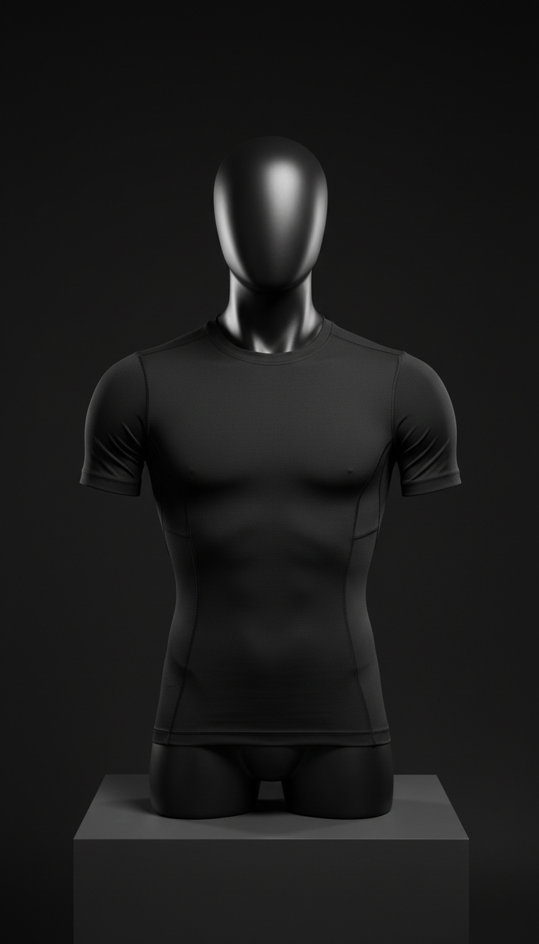 Obsidian Black Compression Tee
