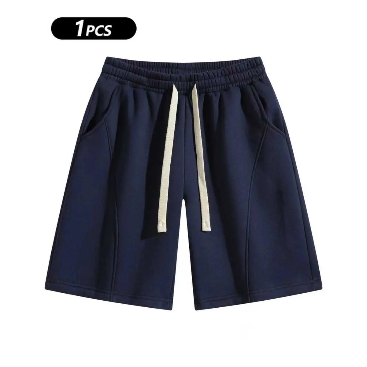 Men's Casual Cotton Shorts Ideal for Workouts, Jogging, and Everyday Lounging at Home. Soft against the Skin with Moisture-Wicking Properties. Features a High-Stretch Drawstring Waistband for Adjustable Fit. Relaxed Straight-Leg Silhouette